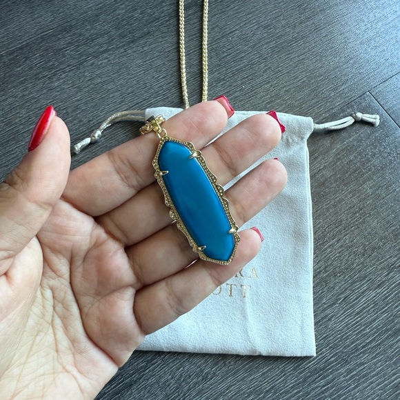 Kendra Scott Blue Agate Frances Necklace - Picture 3 of 3